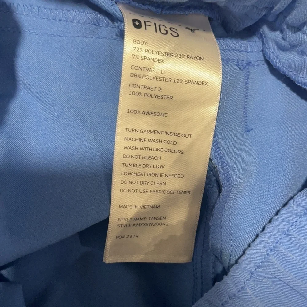 FIGS Tansen Jogger Scrub Pants for Men — Slim Fit, 5 Pockets, size XS